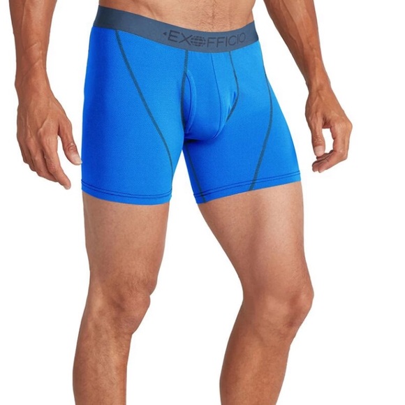 Exofficio Men's Give-N-Go® 2.0 Sport 6” Boxer, Blue, Size Small, NWT - Picture 1 of 10